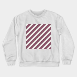 Diagonal Violet Stripes Crewneck Sweatshirt